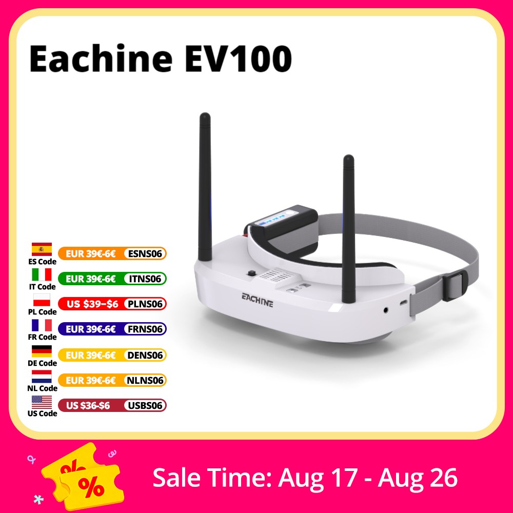 Eachine EV100 720*540 5.8G 72C – Fpv Drone Goggles recenzja i cena